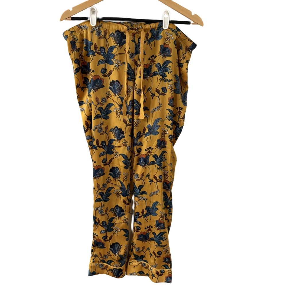 LOFT Yellow Floral Sleepwear with Blue and Orange Accents